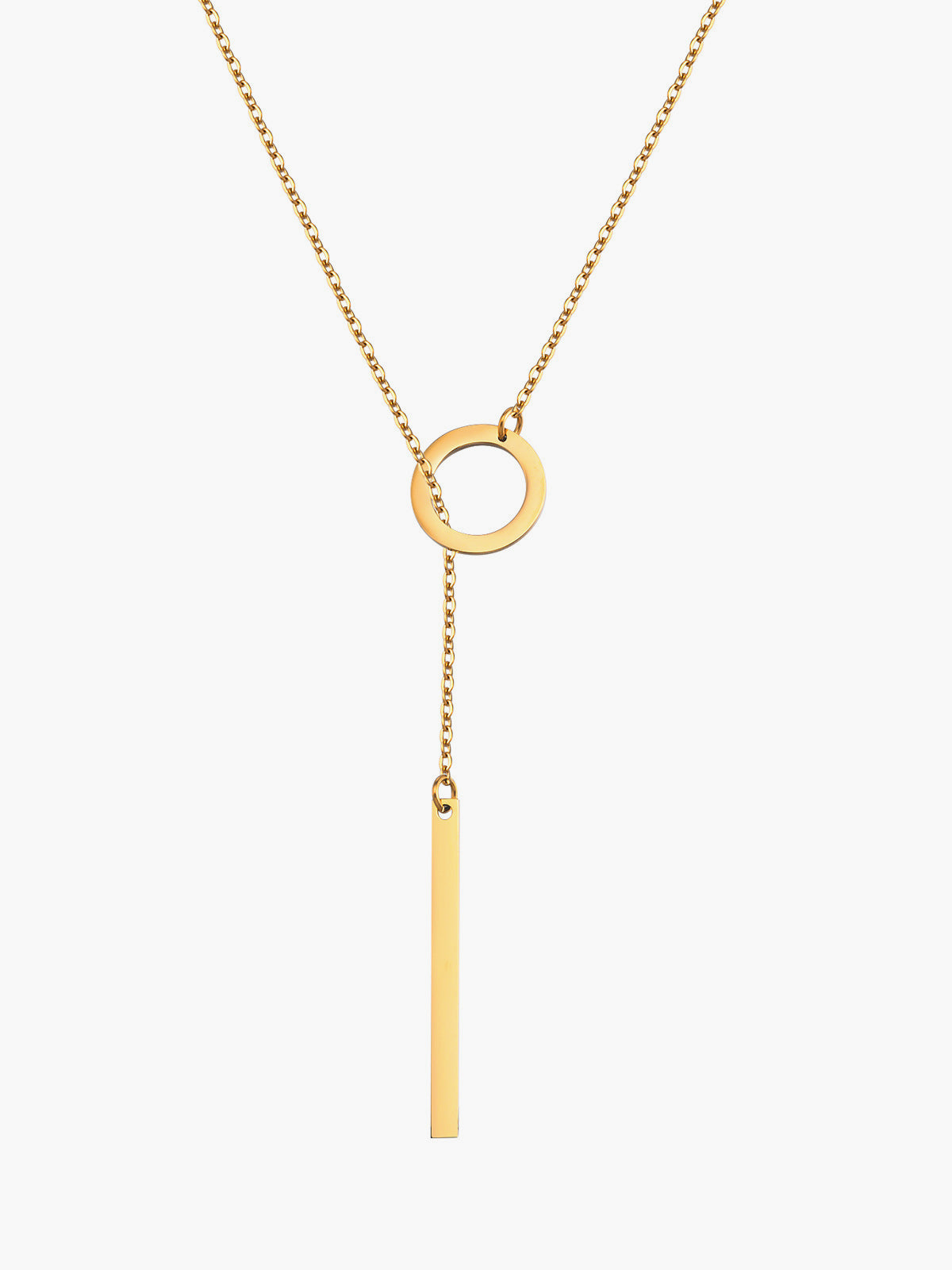 Blythe – Collar Lariat Dorado con Barra