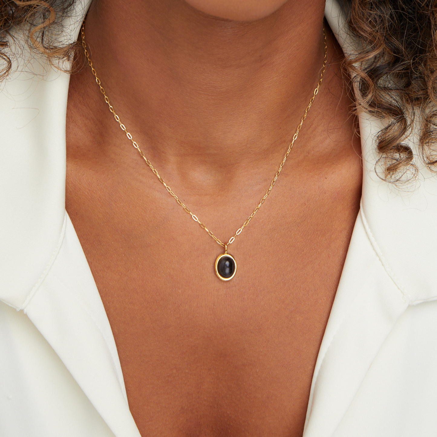 Euphrosyne – Collar de ónix negro