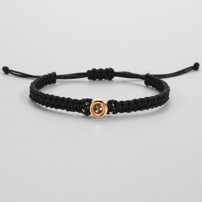 Clara – Pulsera de Foto Trenzada Personalizada