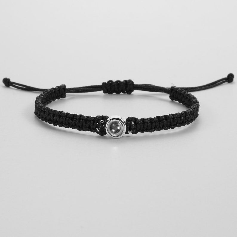 Clara – Pulsera de Foto Trenzada Personalizada