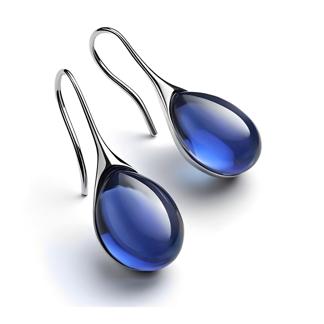 Karen – Pendientes de Cristal Dorado y Plateado
