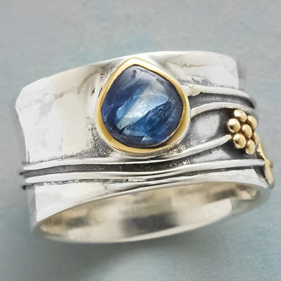Naela – Anillo Bohemio con Piedras Naturales para Meditación