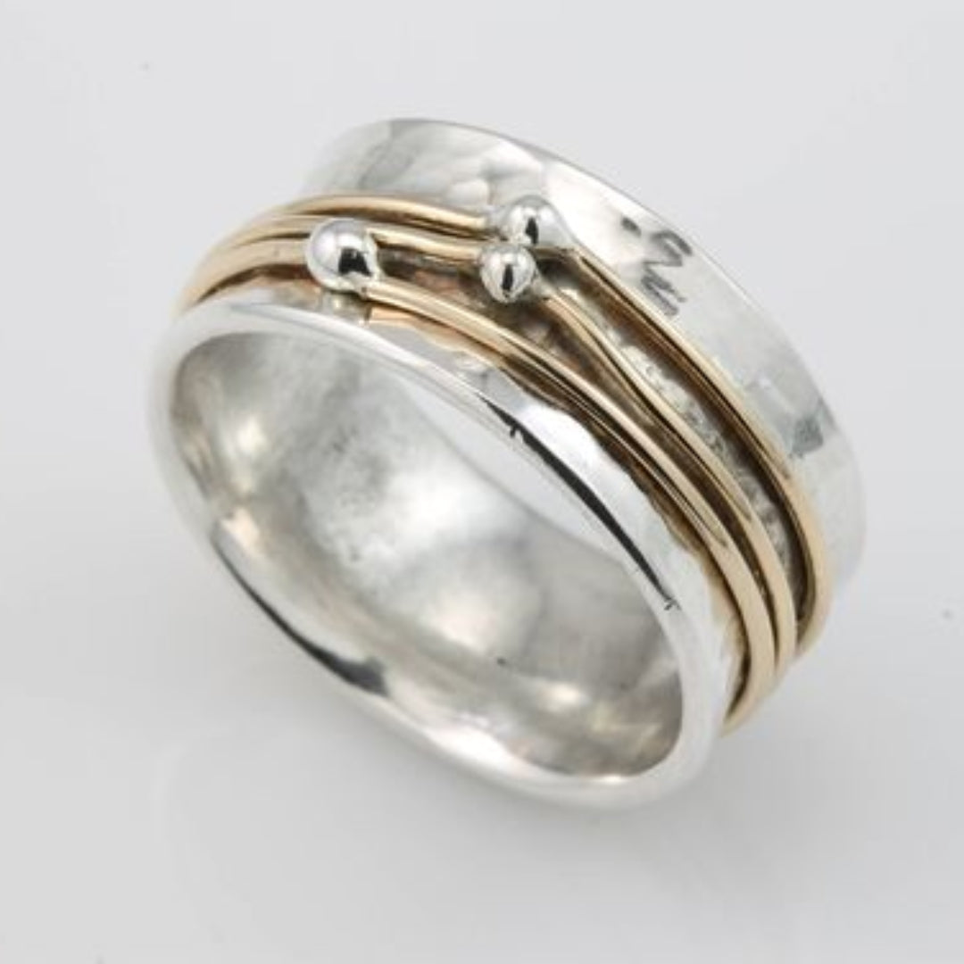 Shane – Anillo Plateado con Acabado Dorado Superpuesto