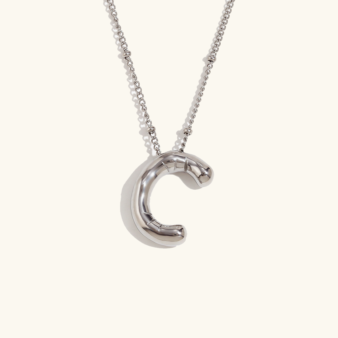 Collar de Iniciales de Oro con Bola