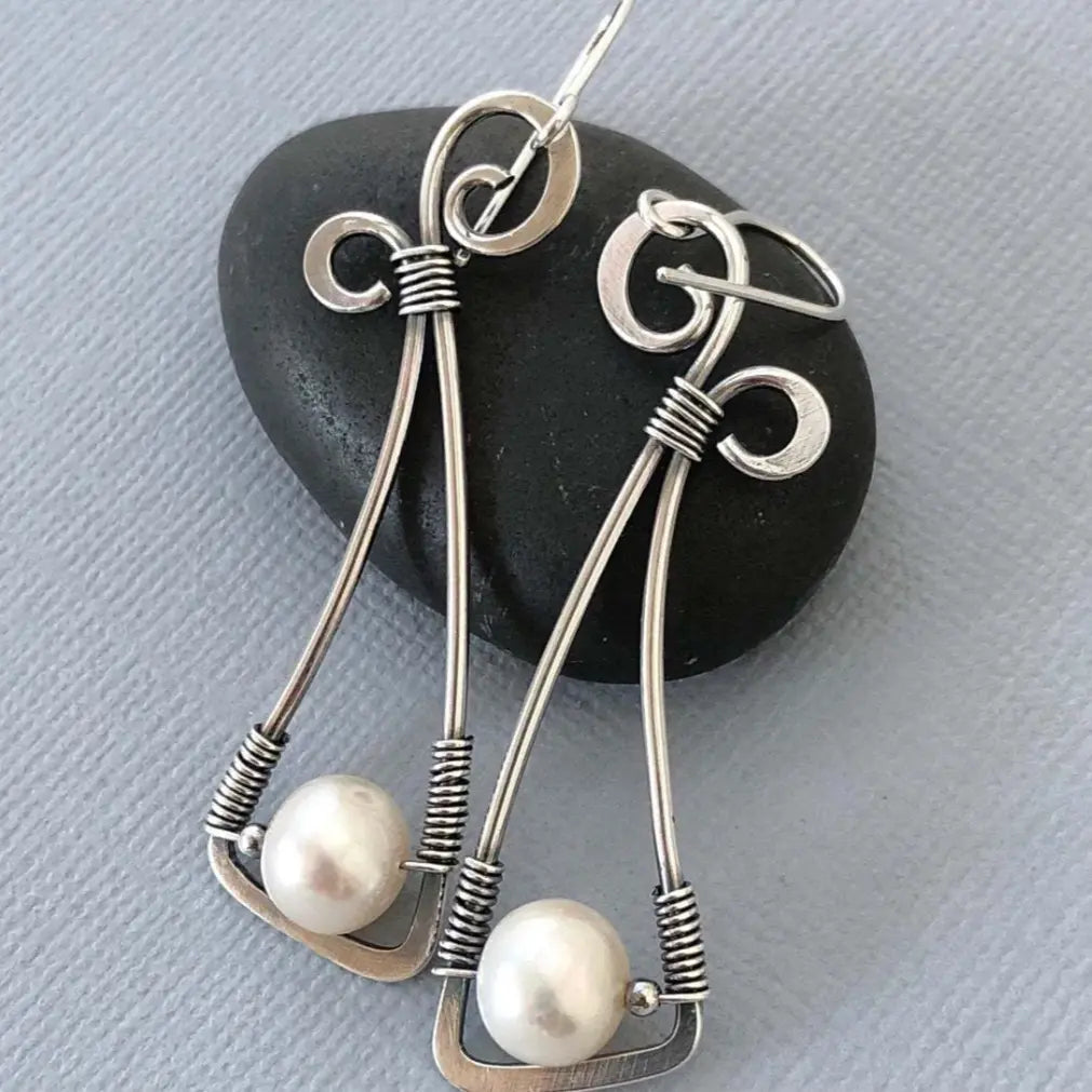 Isolde – Pendientes Vintage en Plata de Ley y Perlas