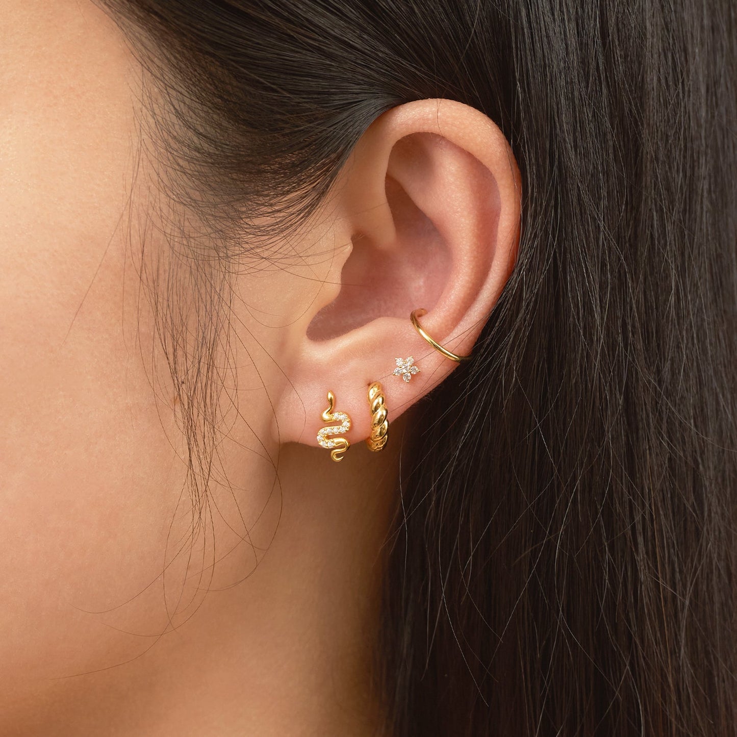 Urmi - Pendientes Serpiente CZ