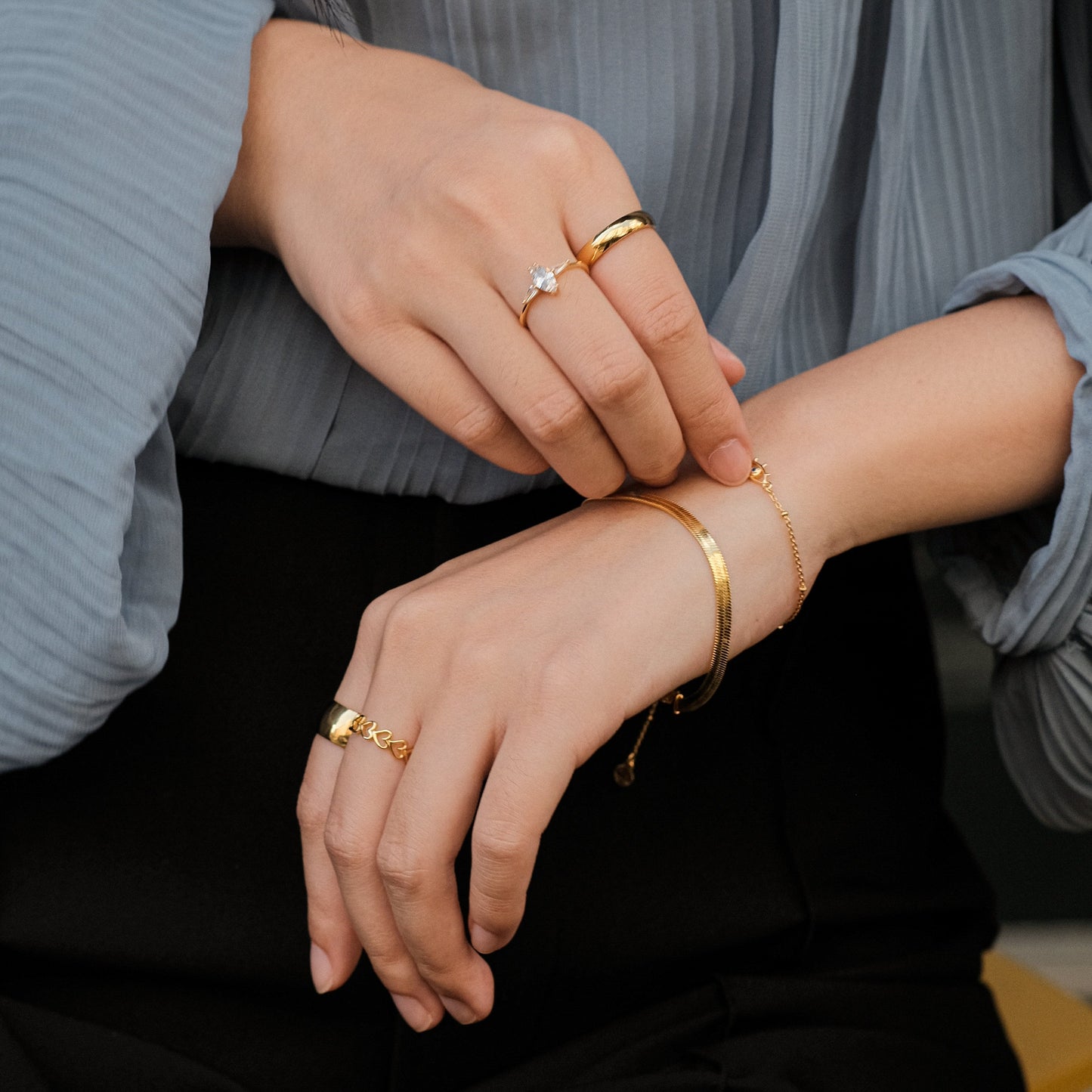 Jia - Anillo de Corazón Hueco
