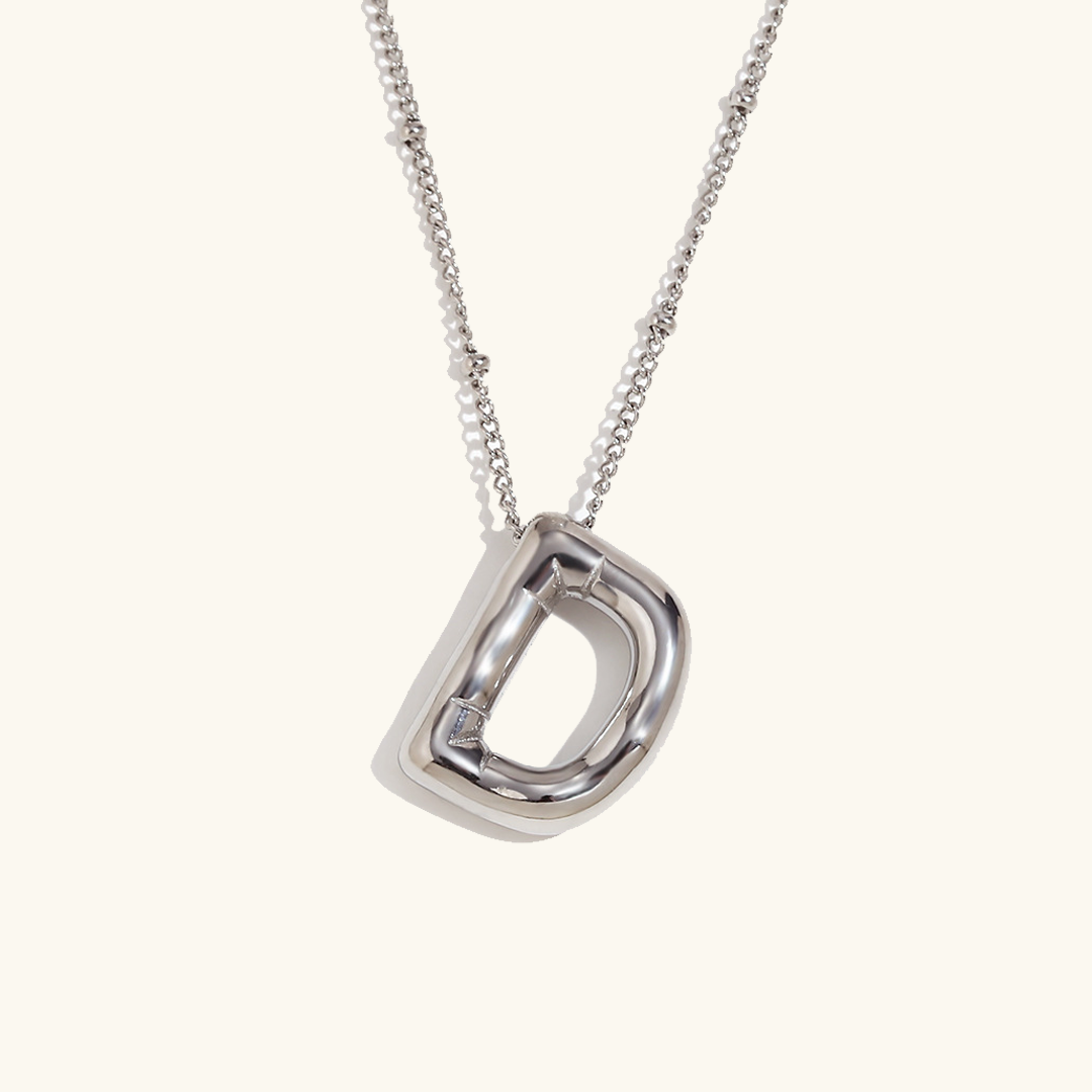 Collar de Iniciales de Oro con Bola