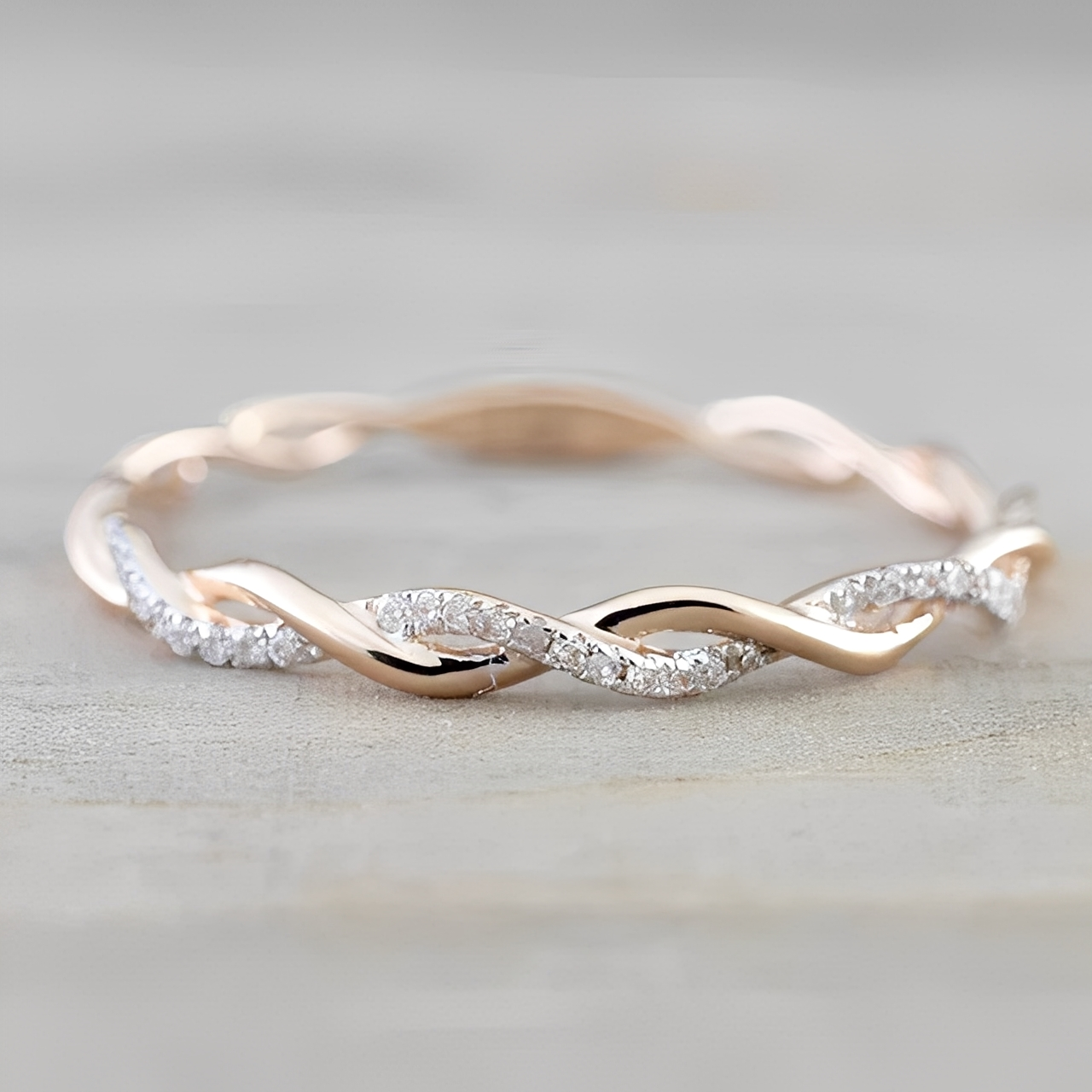 Adrien – Anillo Torcido Plata & Oro
