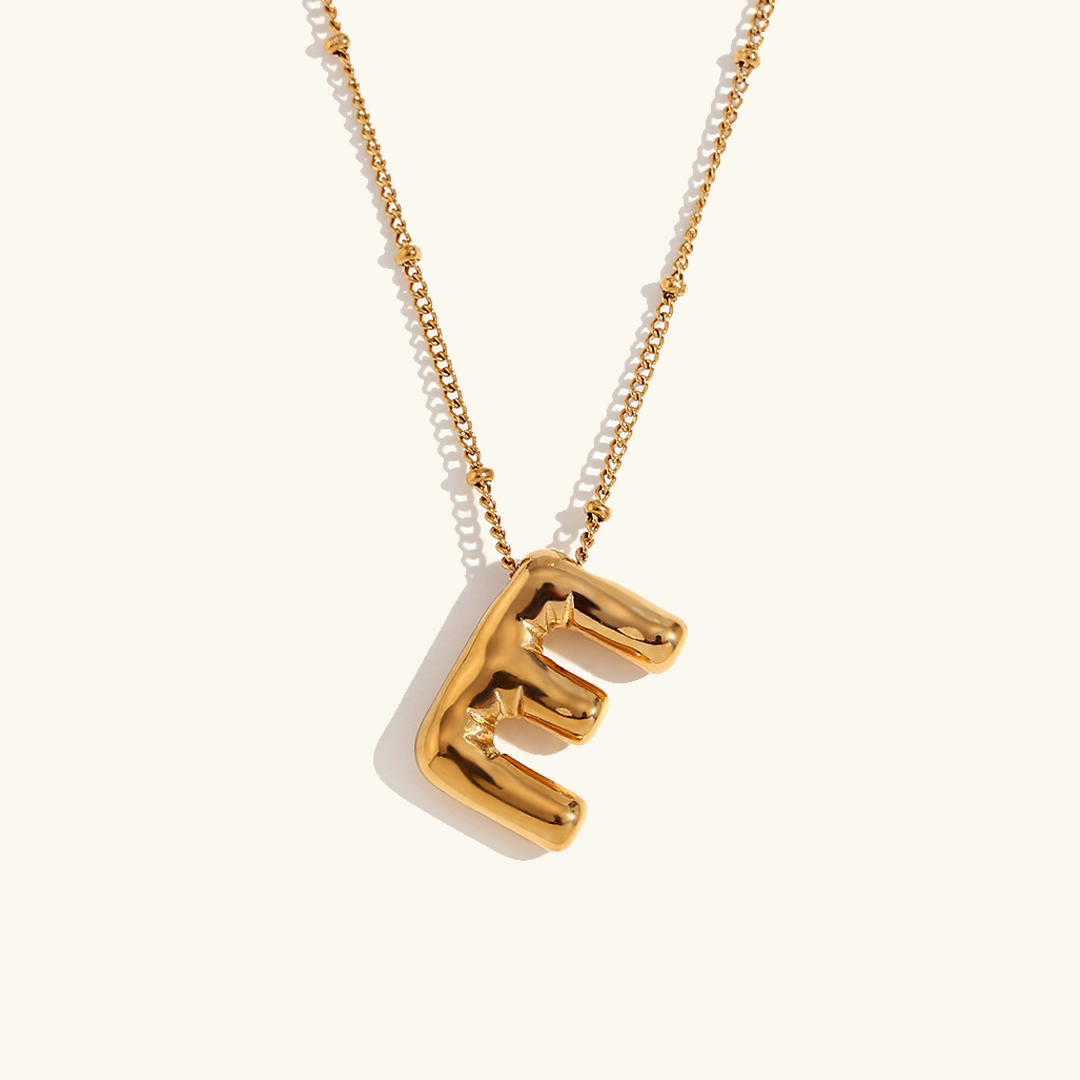 Collar de Iniciales de Oro con Bola