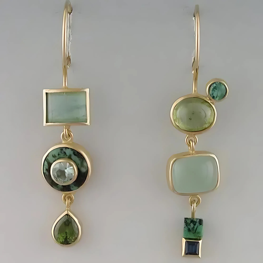 Elvina – Pendientes Vintage Verdes