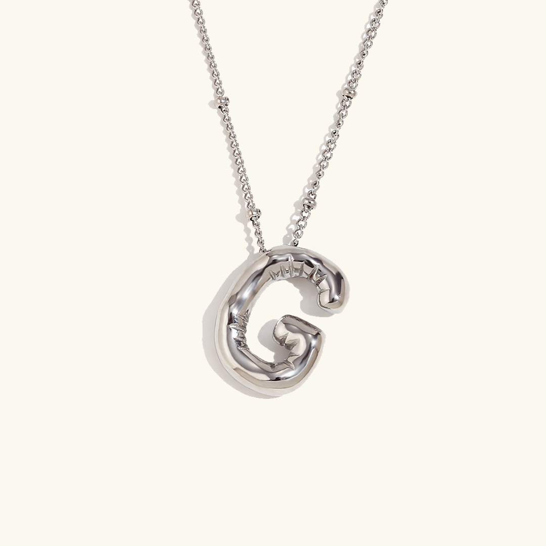 Collar de Iniciales de Oro con Bola