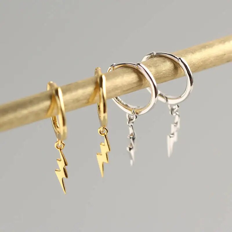 Pendientes Lightning Hoop - Pendientes Lightning Bolt