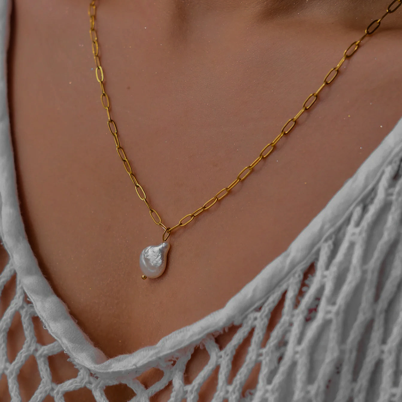Angelika - Collar de perlas