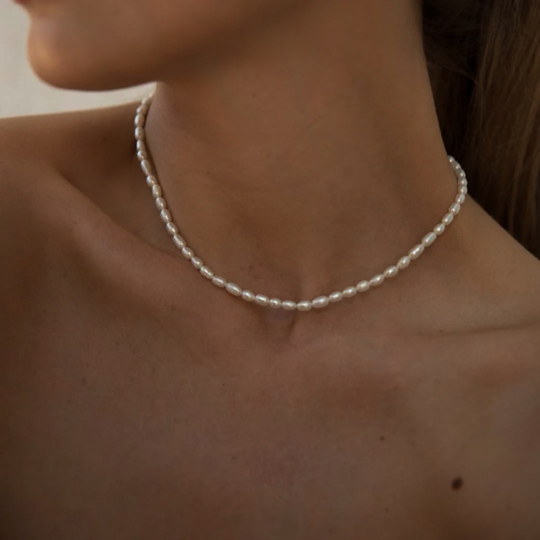 Avaria - Collar Choker de Perlas de Agua Dulce