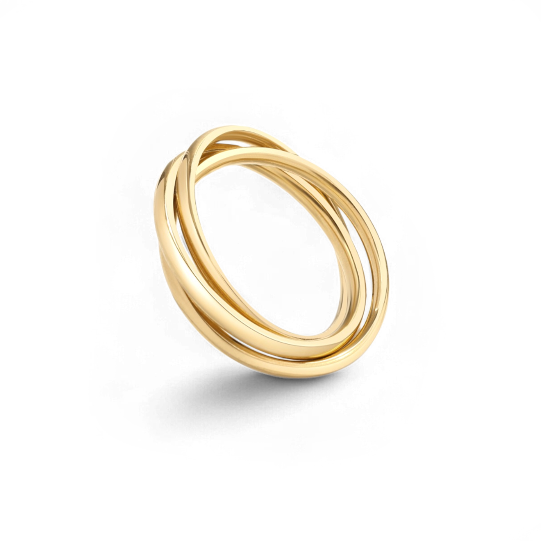 Aura – Anillo Fidget Interconectado Delicado