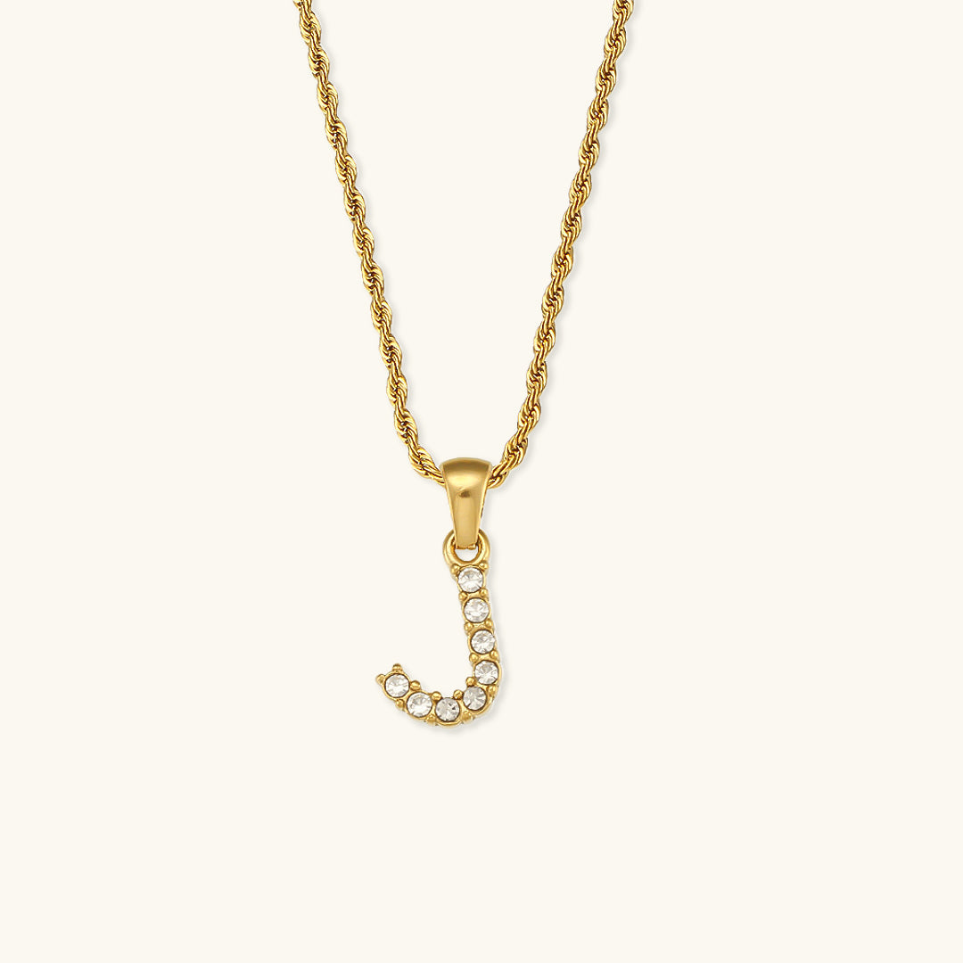 Maeve - Collar de diamantes con iniciales de letras
