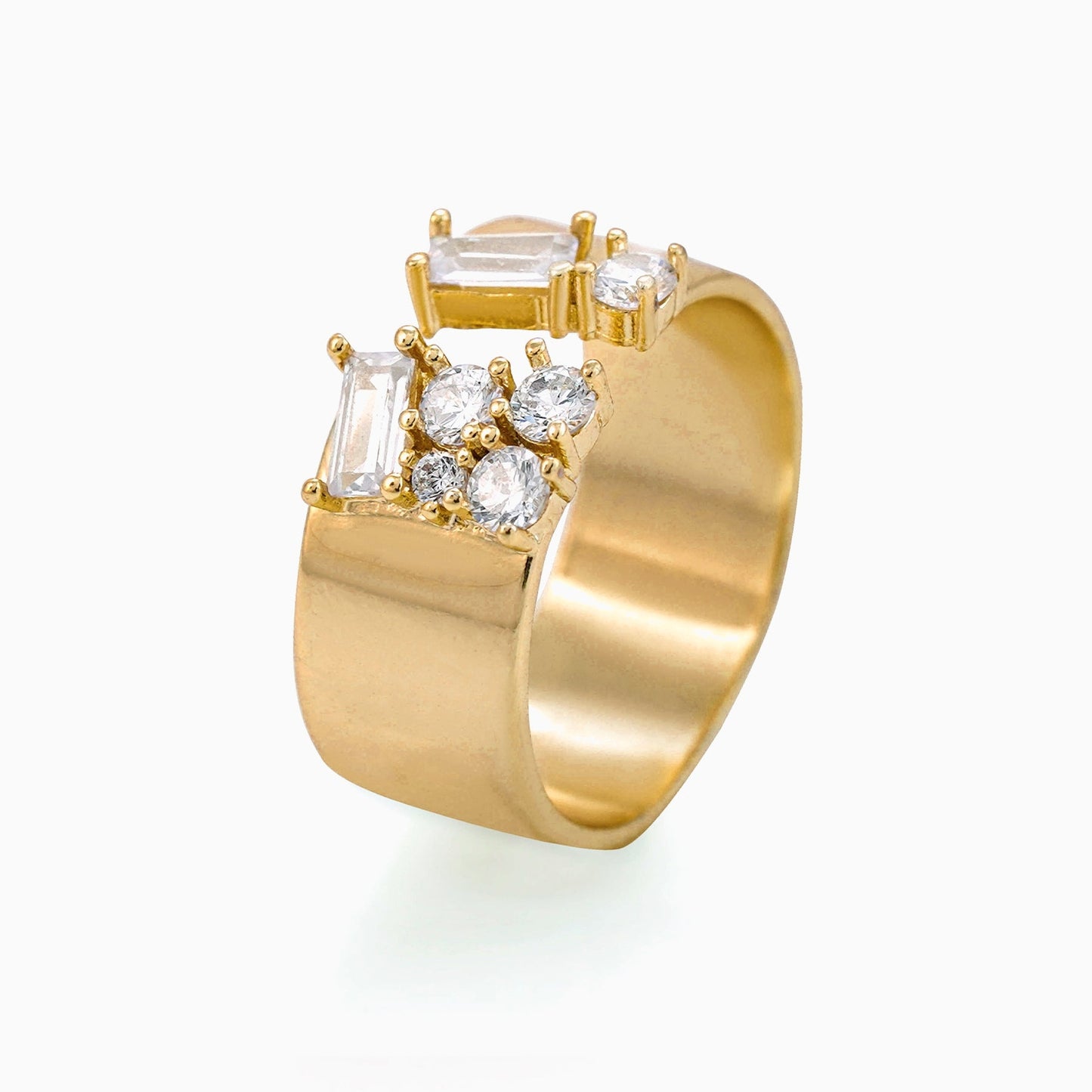 Alora – Anillo Zirconia Irregular Minimalista