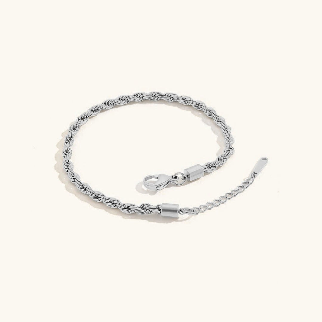 Leila - Pulsera de tobillo con cadena de cuerda