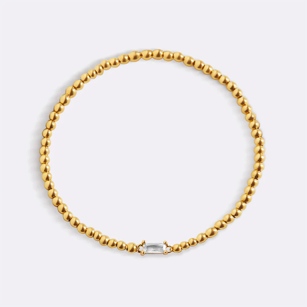 Aitana – Pulsera Dorada con Piedra Natal