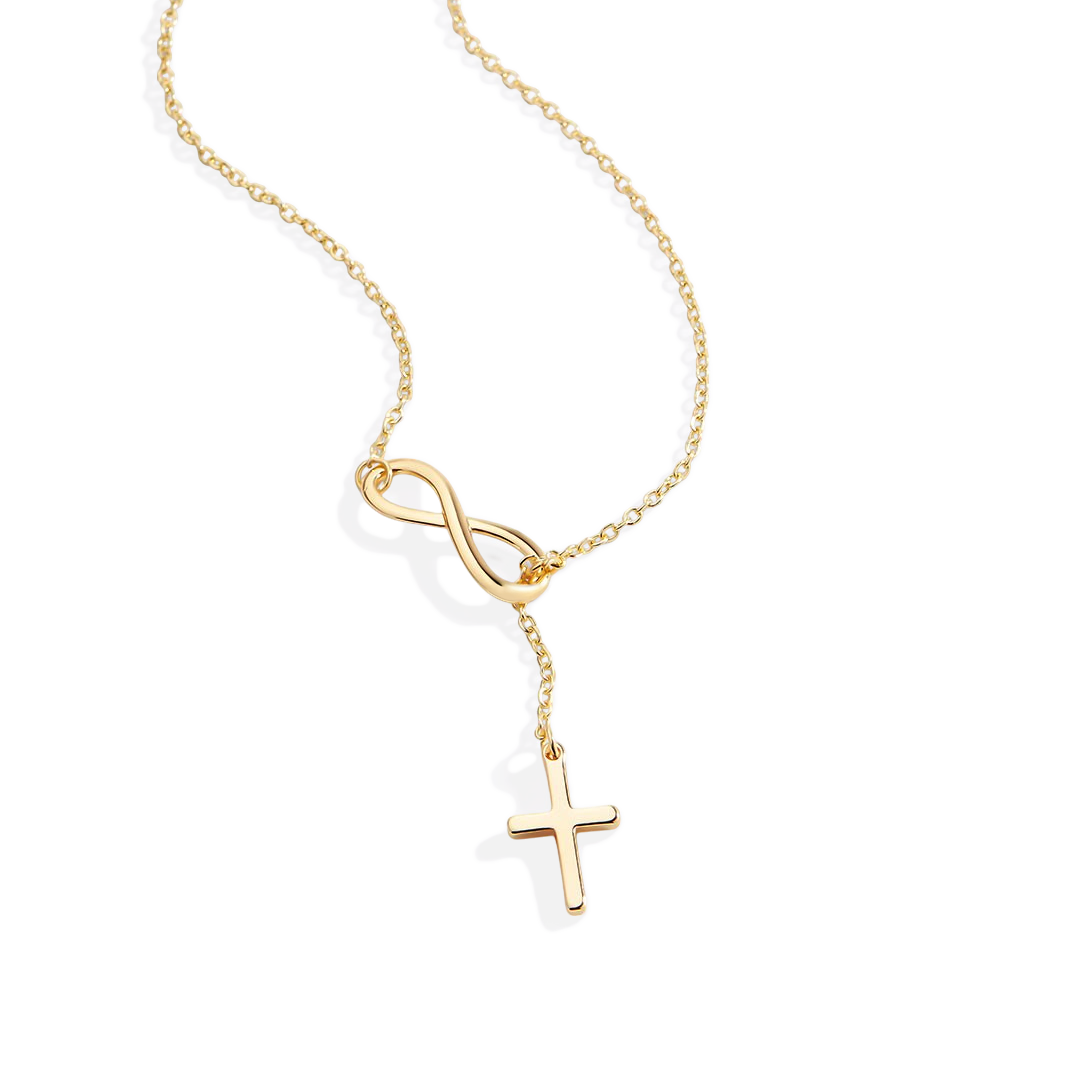 Yuna – Collar de Colgante de Cruz Infinita