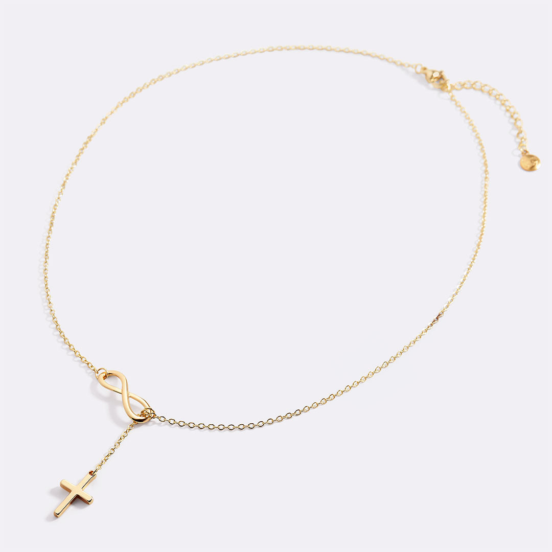 Yuna – Collar de Colgante de Cruz Infinita