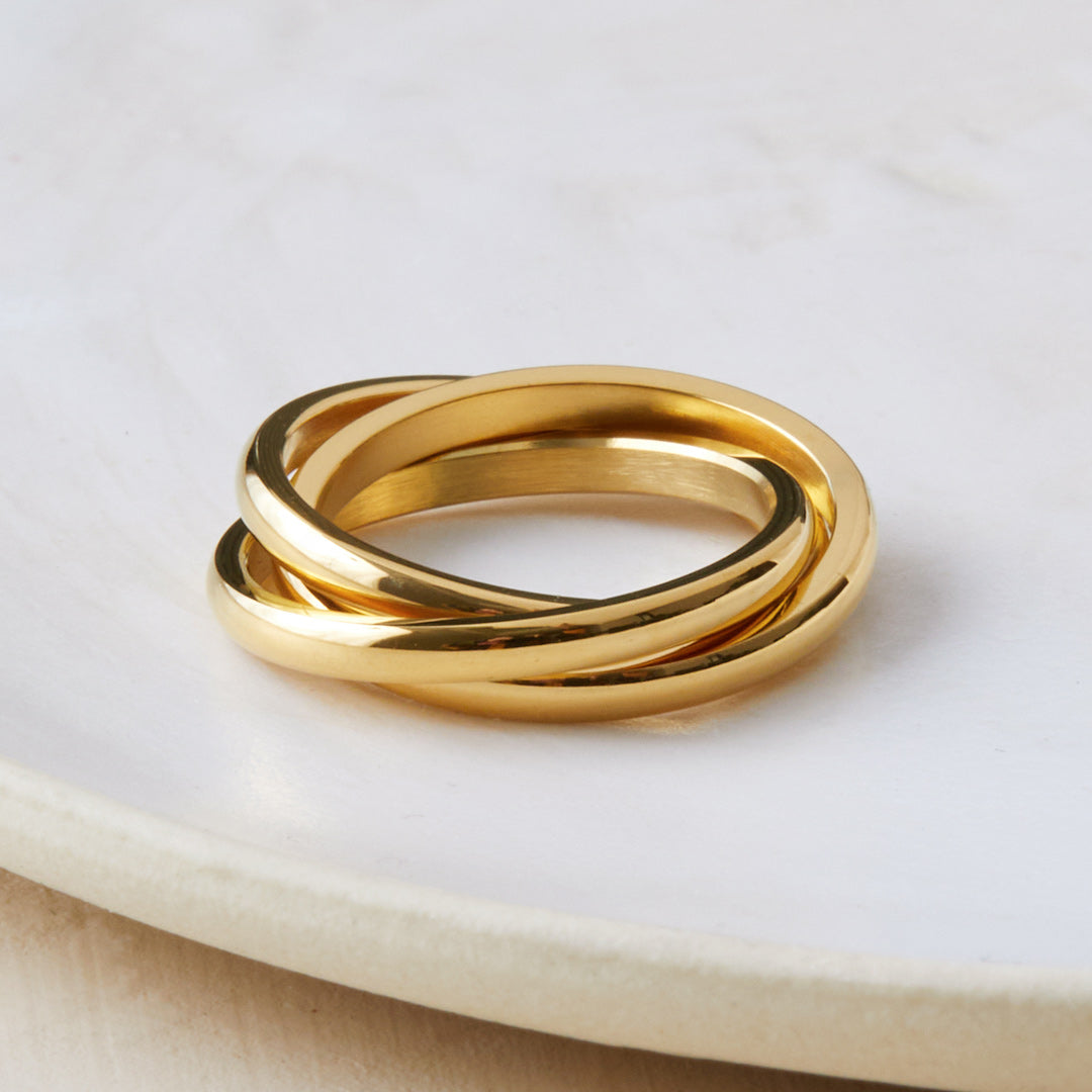 Aura – Anillo Fidget Interconectado Delicado