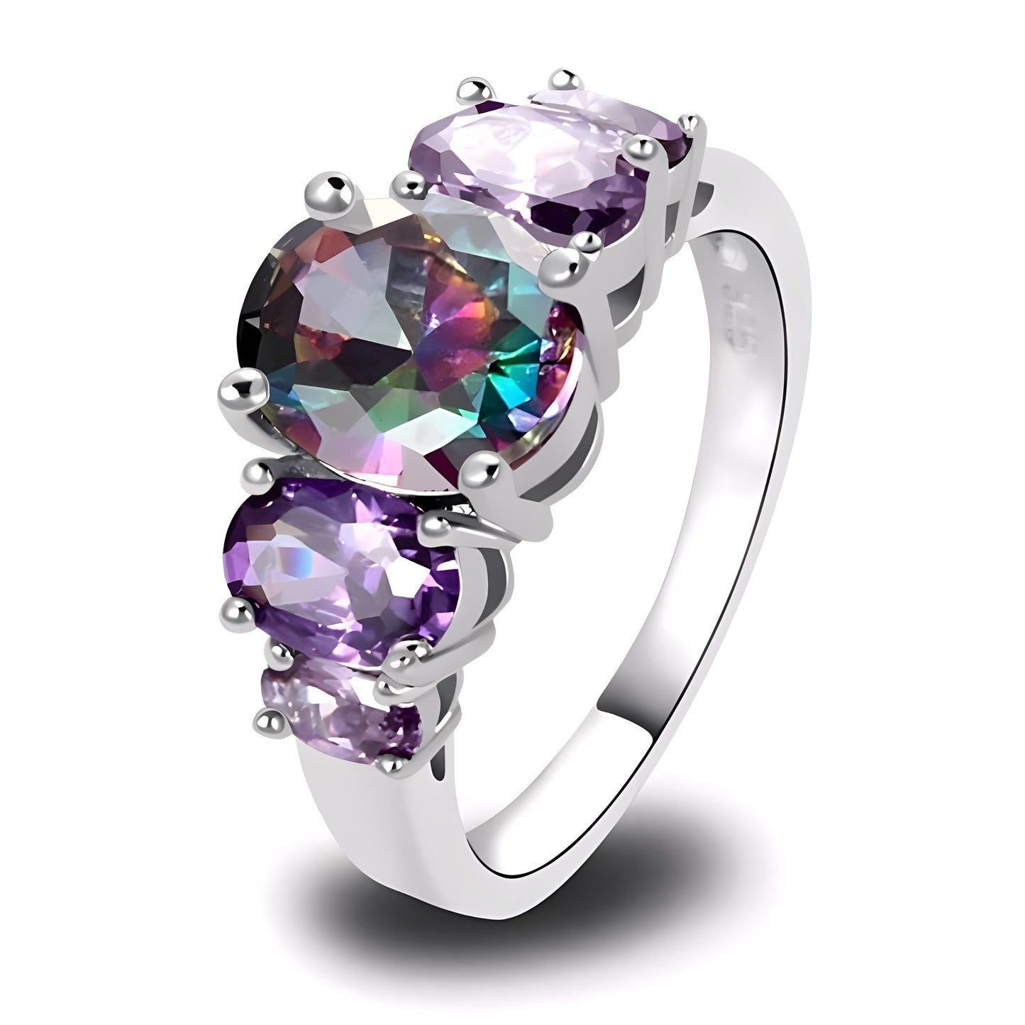 Kira – Anillo Brillante 5 Gemas Místicas
