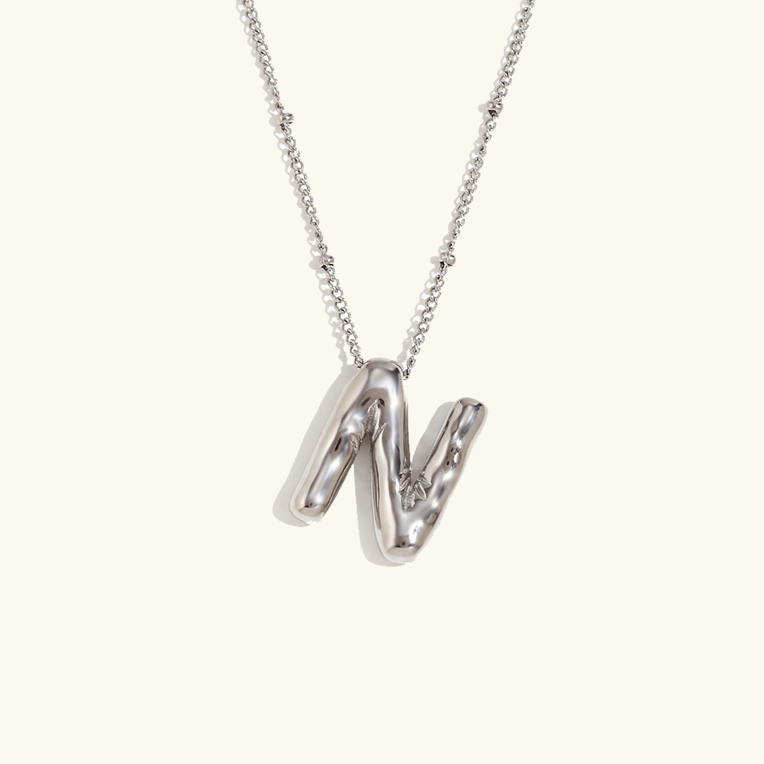 Collar de Iniciales de Oro con Bola