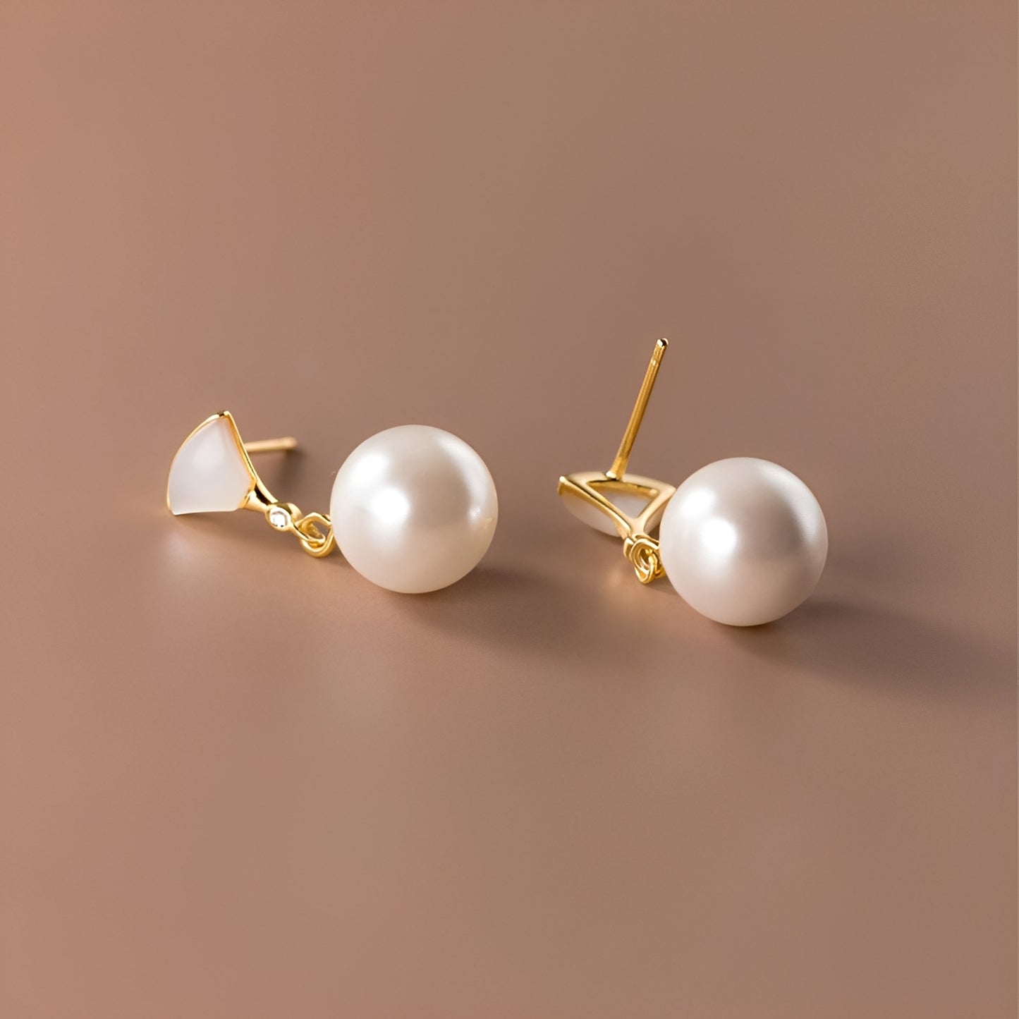 Imee – Pendientes Retro de Plata con Perlas