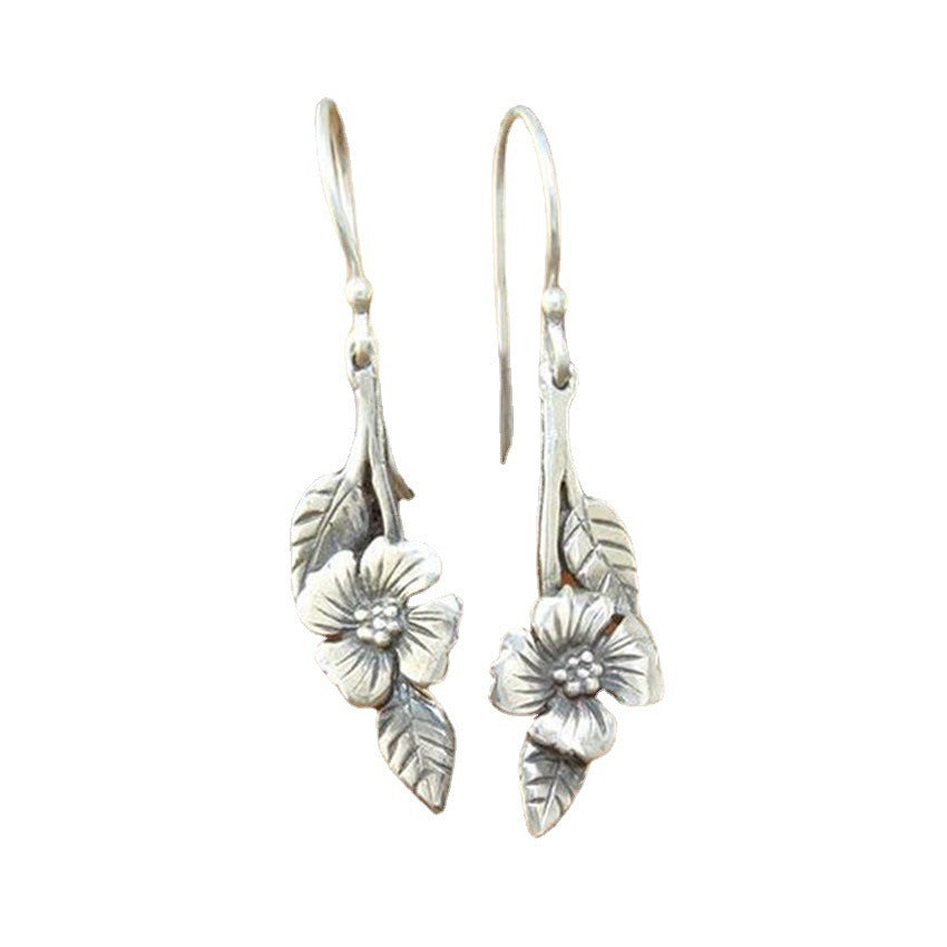 Yssa – Pendientes Rosa Vintage en Plata