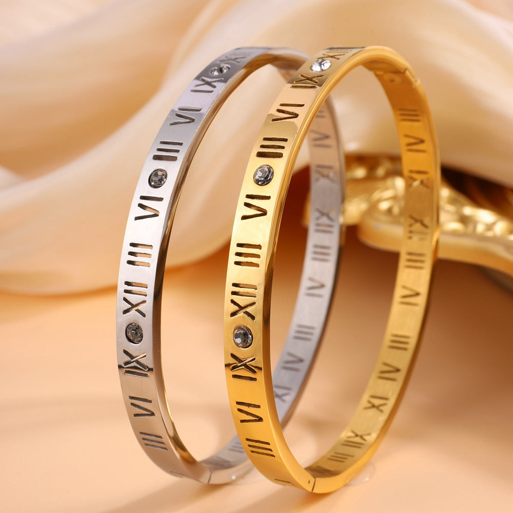 Maximus – Pulsera de Titanio con Números Romanos