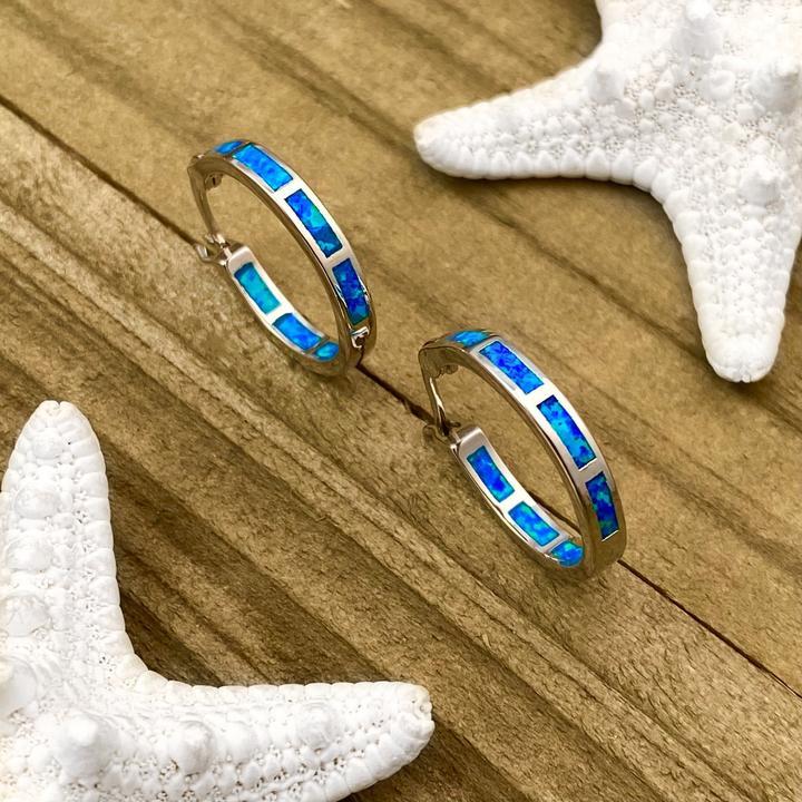 Naia – Pendientes de Plata y Ópalo con Inspiración Marina