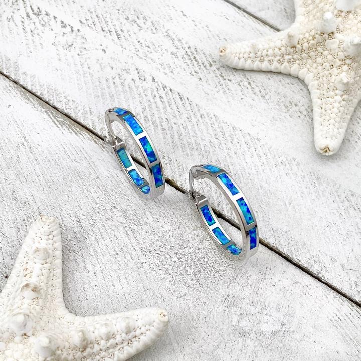 Naia – Pendientes de Plata y Ópalo con Inspiración Marina