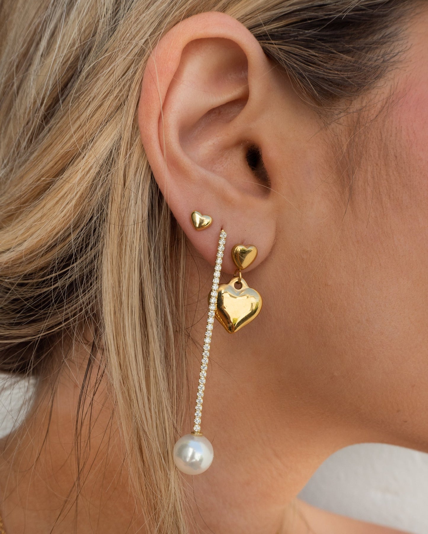 Cassie - Pendientes Doble Corazón