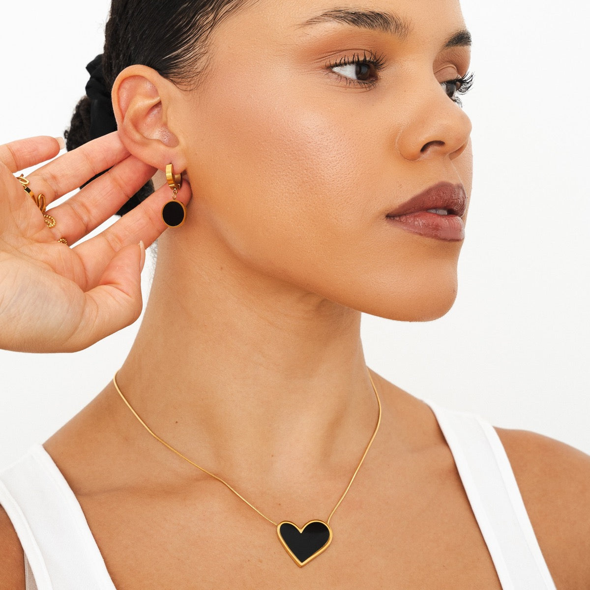 Sharlyn – Collar Colgante Corazón de Mármol
