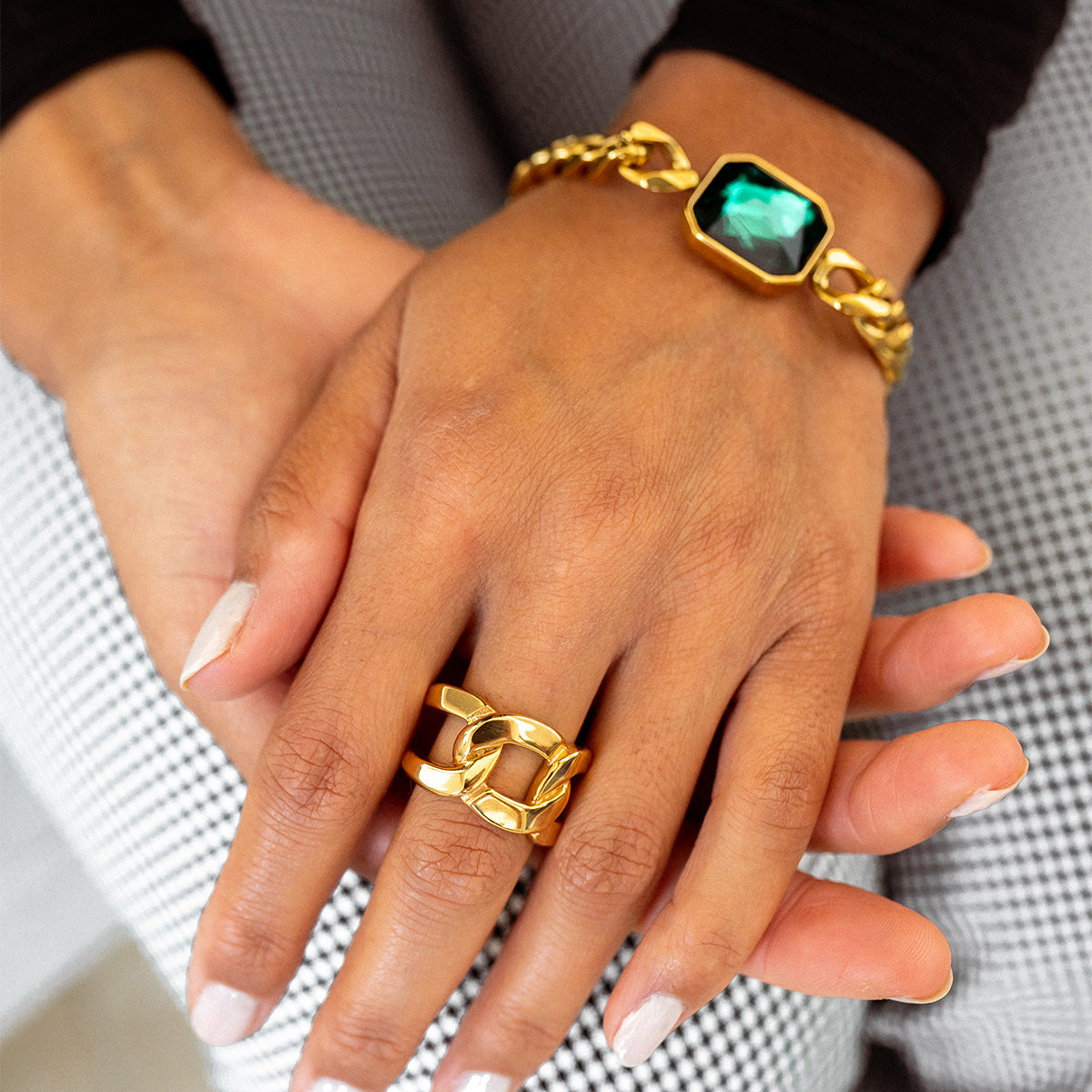 Brianna – Bague Doble Maillon