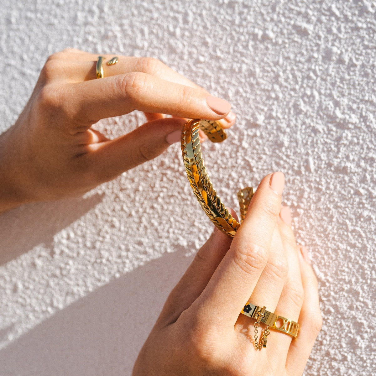 Anaya – Bracelet Jonc Hojas Trenzadas