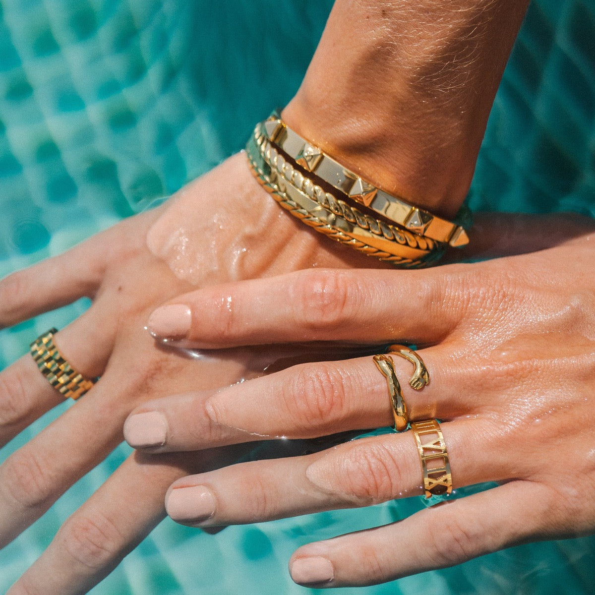 Anaya – Bracelet Jonc Hojas Trenzadas