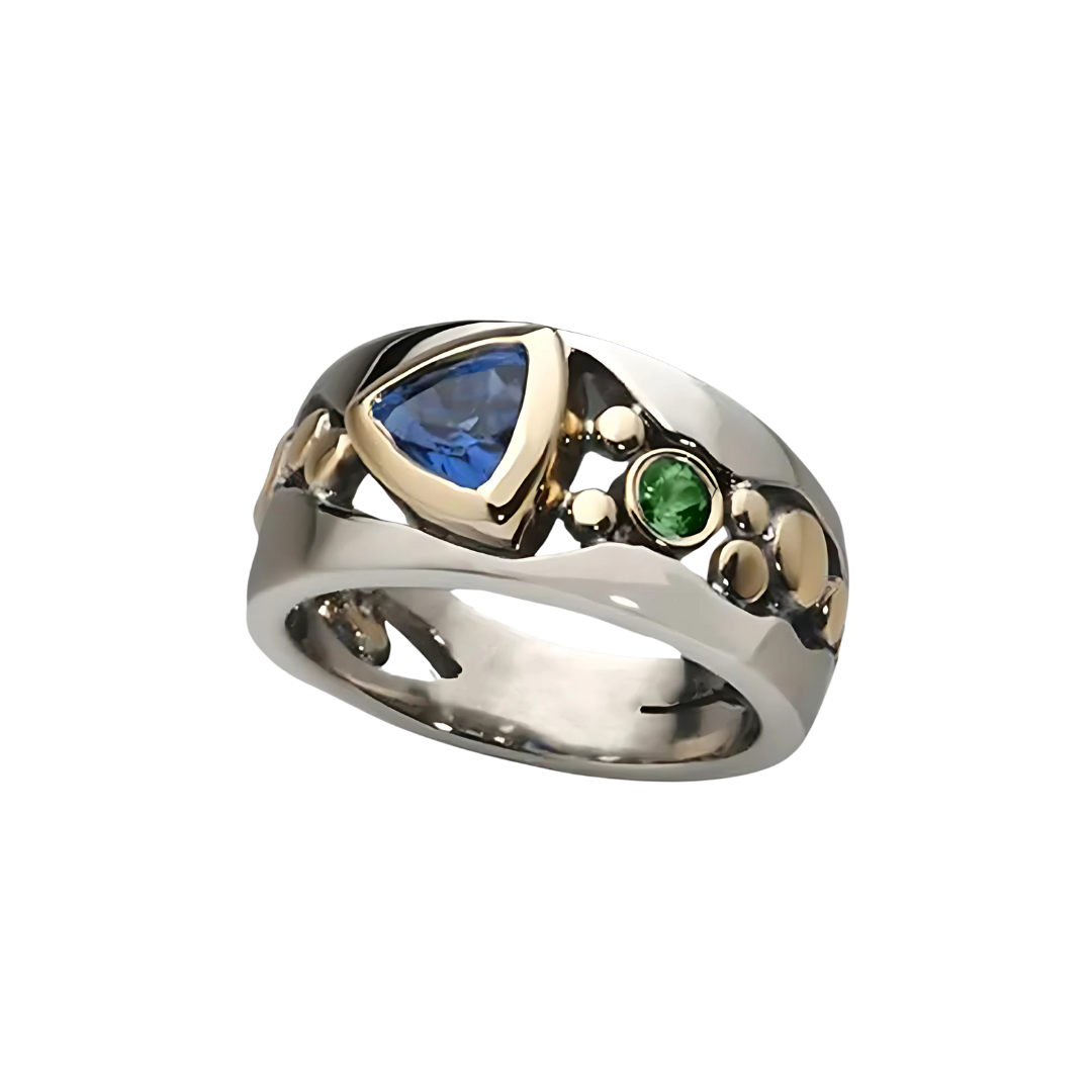 Mariella – Anillo vintage azul