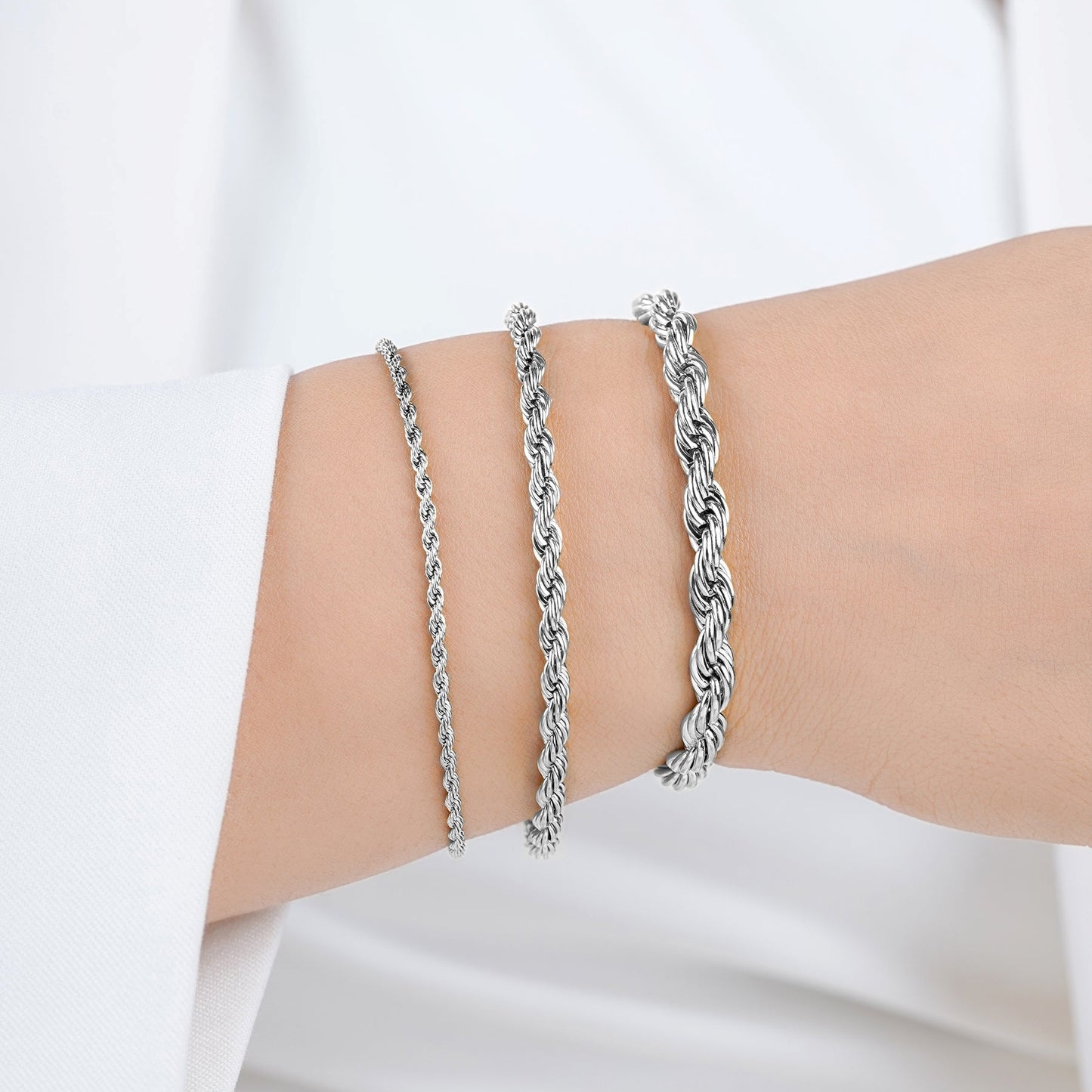 George – Pulsera Cadena Twist de Acero