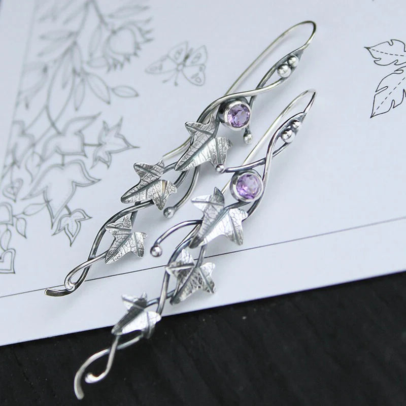 Elowen – Pendientes Vintage de Hojas de Elfo