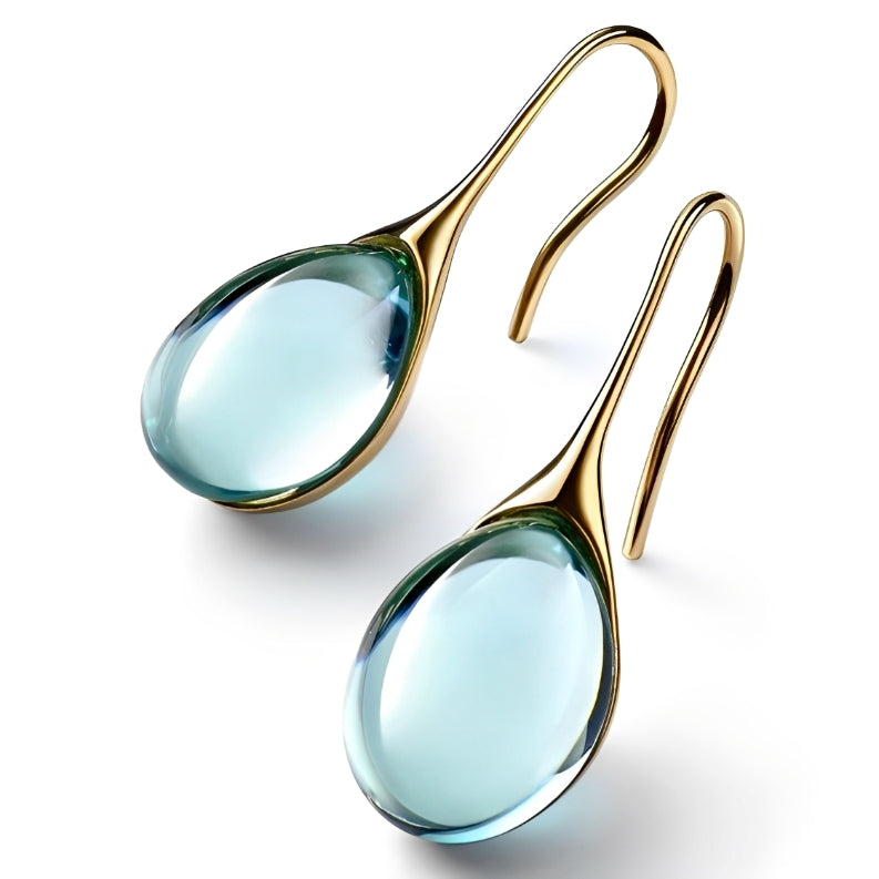 Elira – Pendientes Colgantes con Gotas de Cristal Elegantes