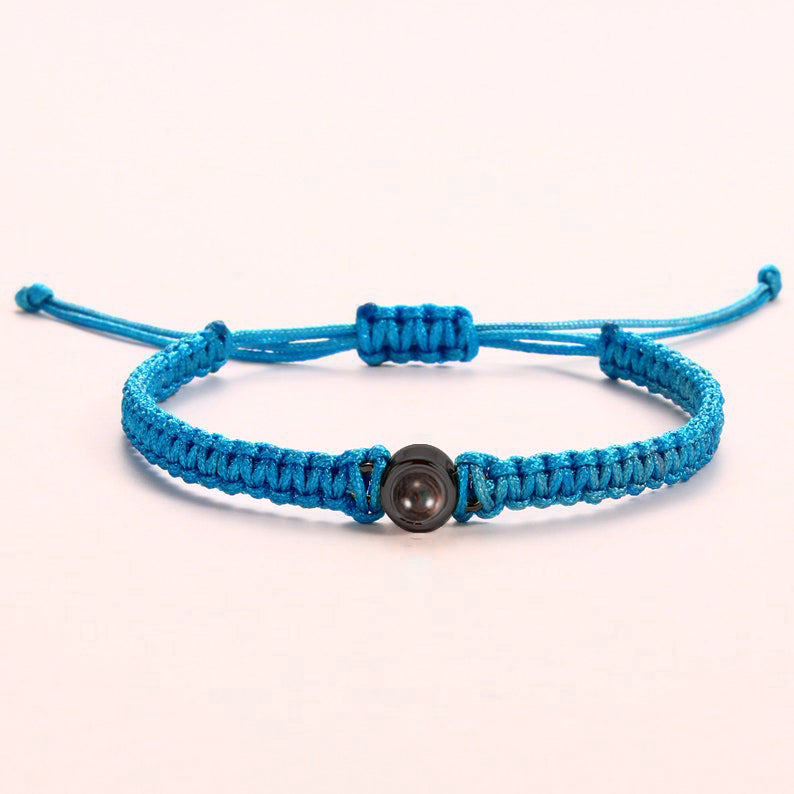 Clara – Pulsera de Foto Trenzada Personalizada