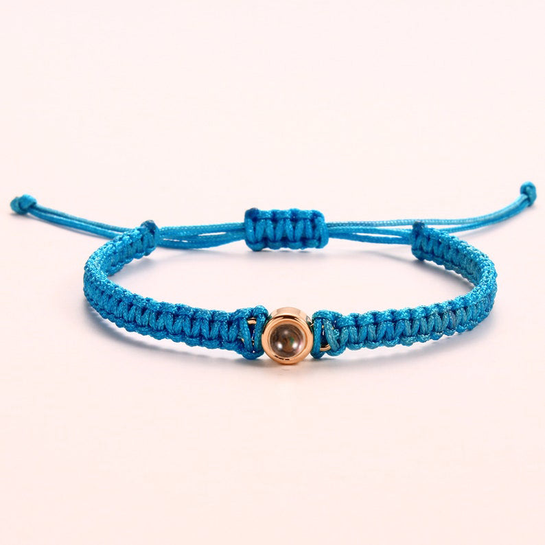 Clara – Pulsera de Foto Trenzada Personalizada