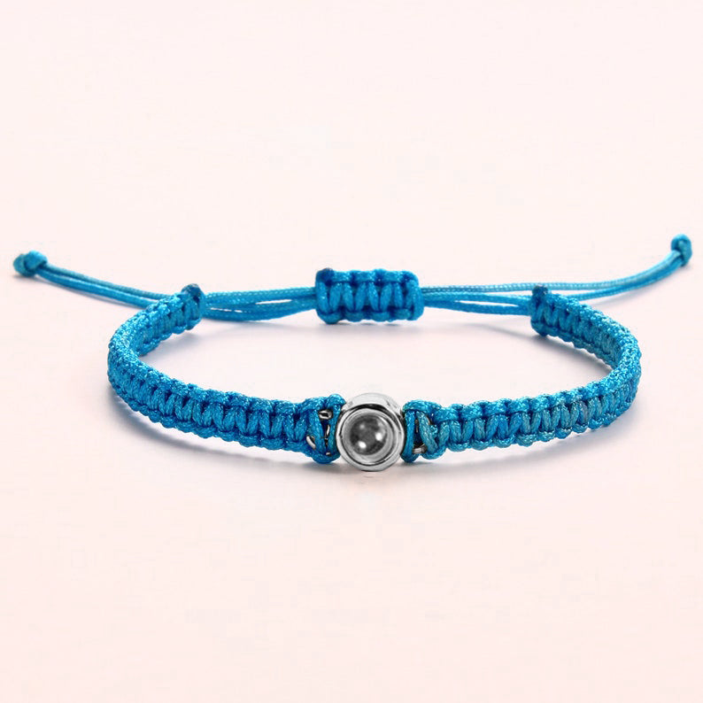 Clara – Pulsera de Foto Trenzada Personalizada