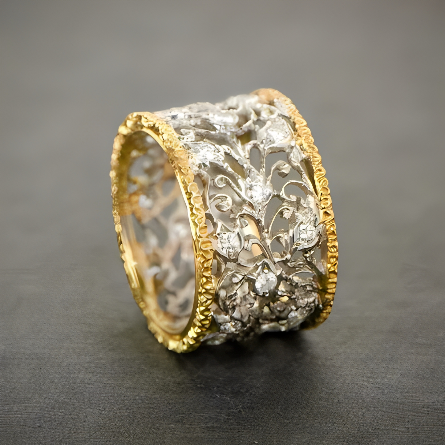 Mika – Anillo Vintage en Zirconio Forma Hiedra