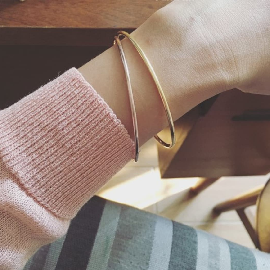 Pulsera clásica - pulsera de oro deslizante