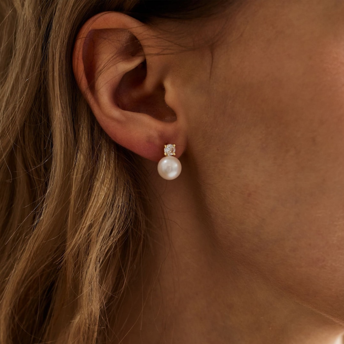 Pendientes de perlas - Delicados pendientes de CZ