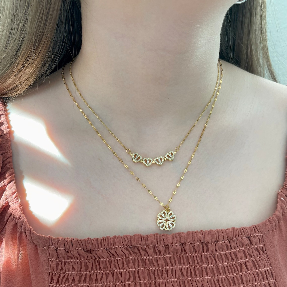 Collar de Trébol de Cuatro Hojas